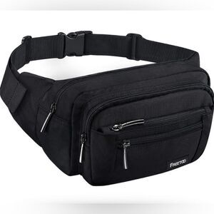 FREETOO Waist Pack Bag Fanny Pack black